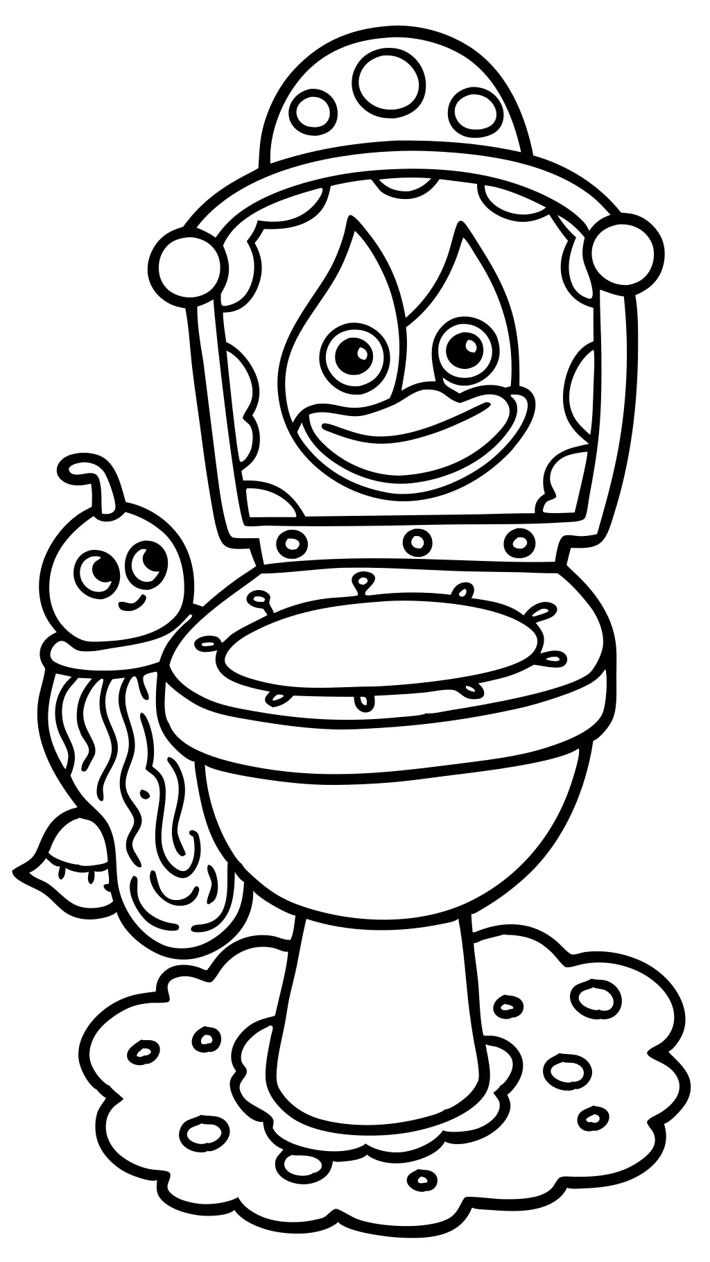 skibidi toilet coloring page printable